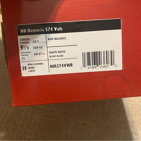 New in Box {New Balance} Numeric 574 Vulc Shoes ~ Size Women's 11/ Men's 9.5 - Picture 6 of 15